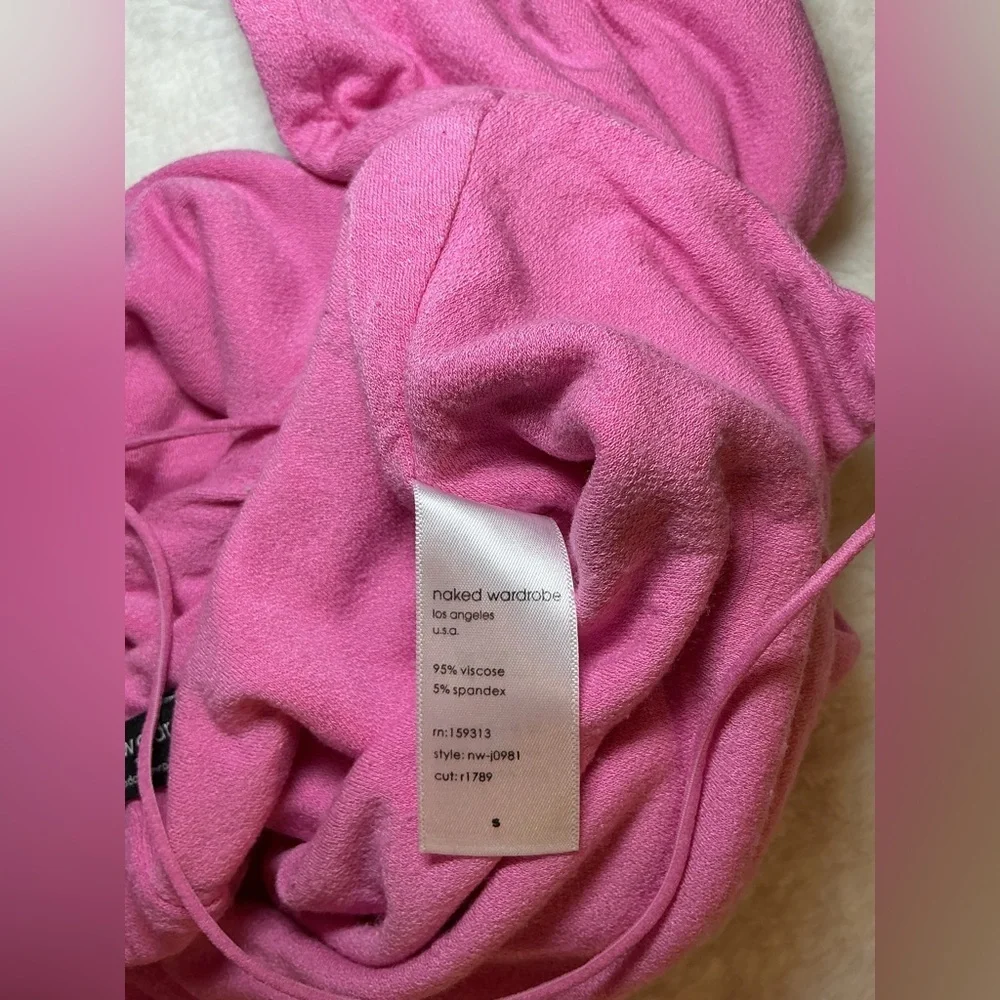 Naked Wardrobe Pink Spaghetti Strap Jumpsuit - Picture 8 of 9